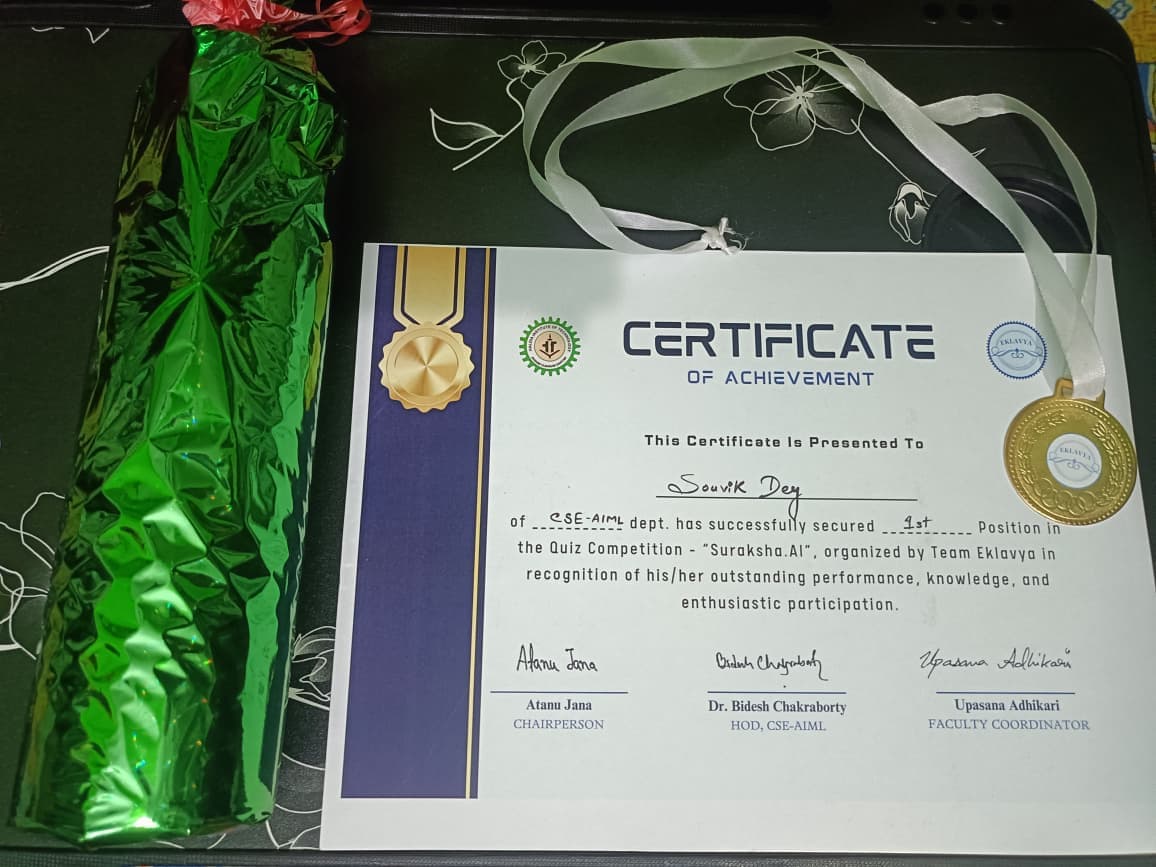 Suraksha.AI Quiz — 1st Position