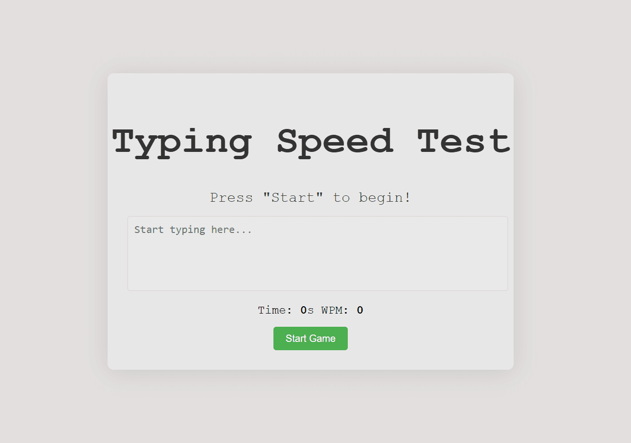 Typing Speed Trainer